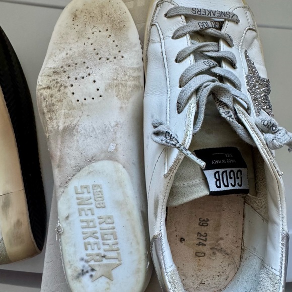 Golden Goose Private Edition Silver Star White Sneakers with Swarovski crystals - Picture 7 of 8